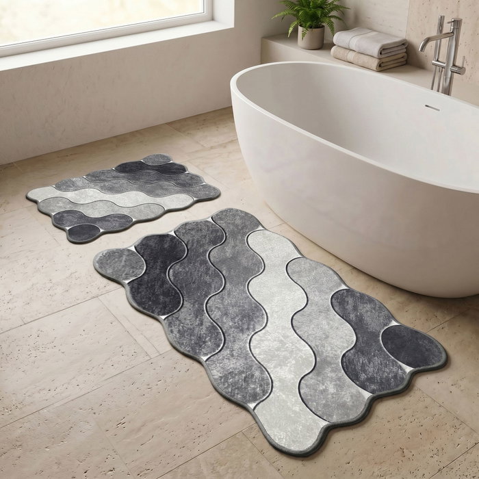 Mijölnir Juego de alfombras de baño Circle - Grey